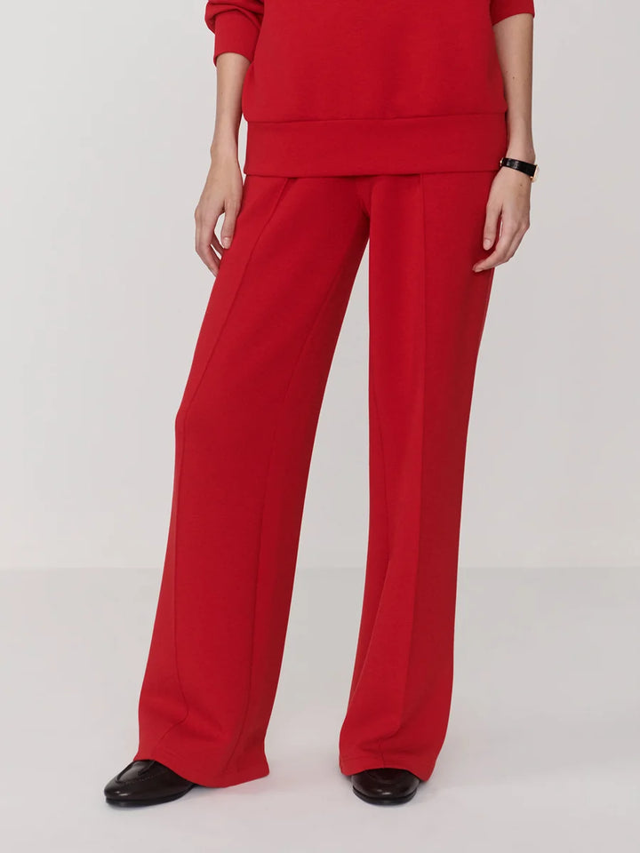The Wide Leg Pant in Red Marl