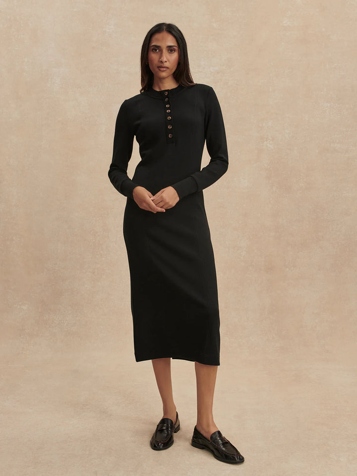 Abriella Midi Dress in Black