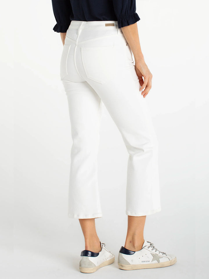 Hannah Crop Flare in White