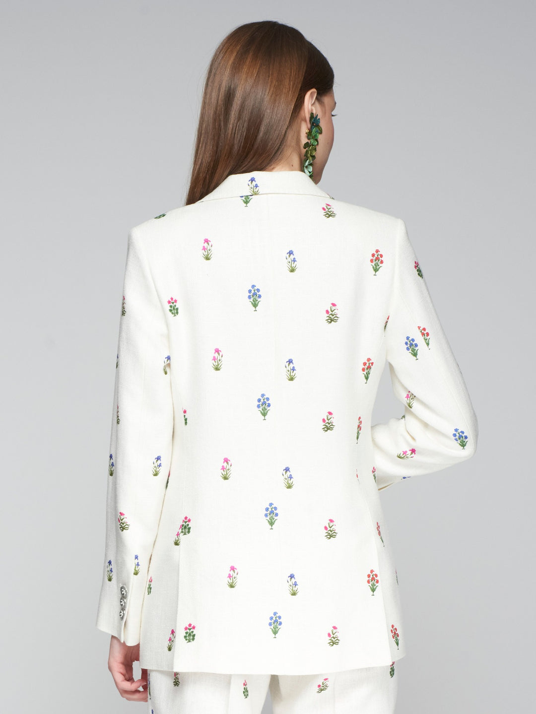 Aberturas Jacket in Blanco Flor Lino