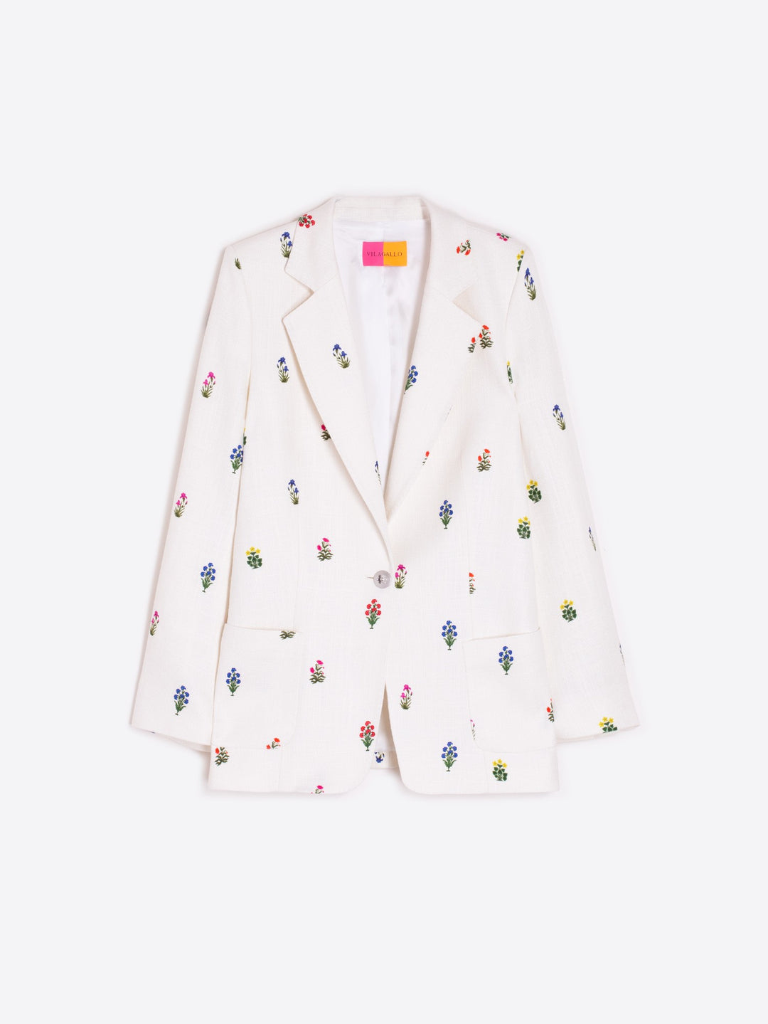 Aberturas Jacket in Blanco Flor Lino