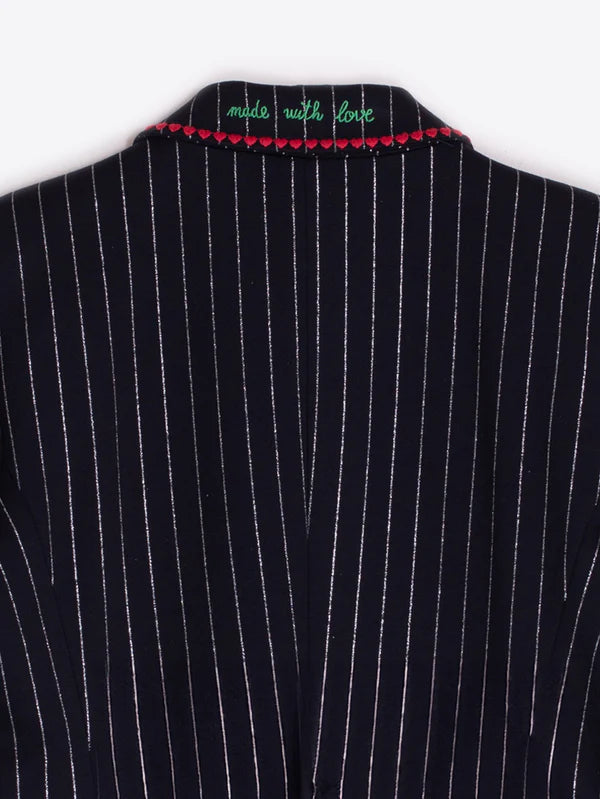 Harlow Blazer in Navy Stripe