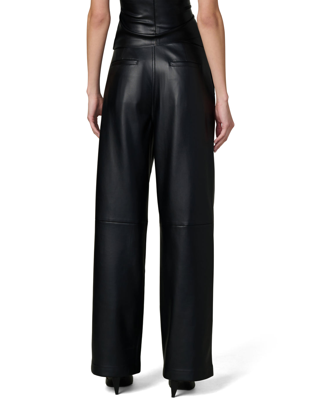 Vegan Leather Trouser in Black