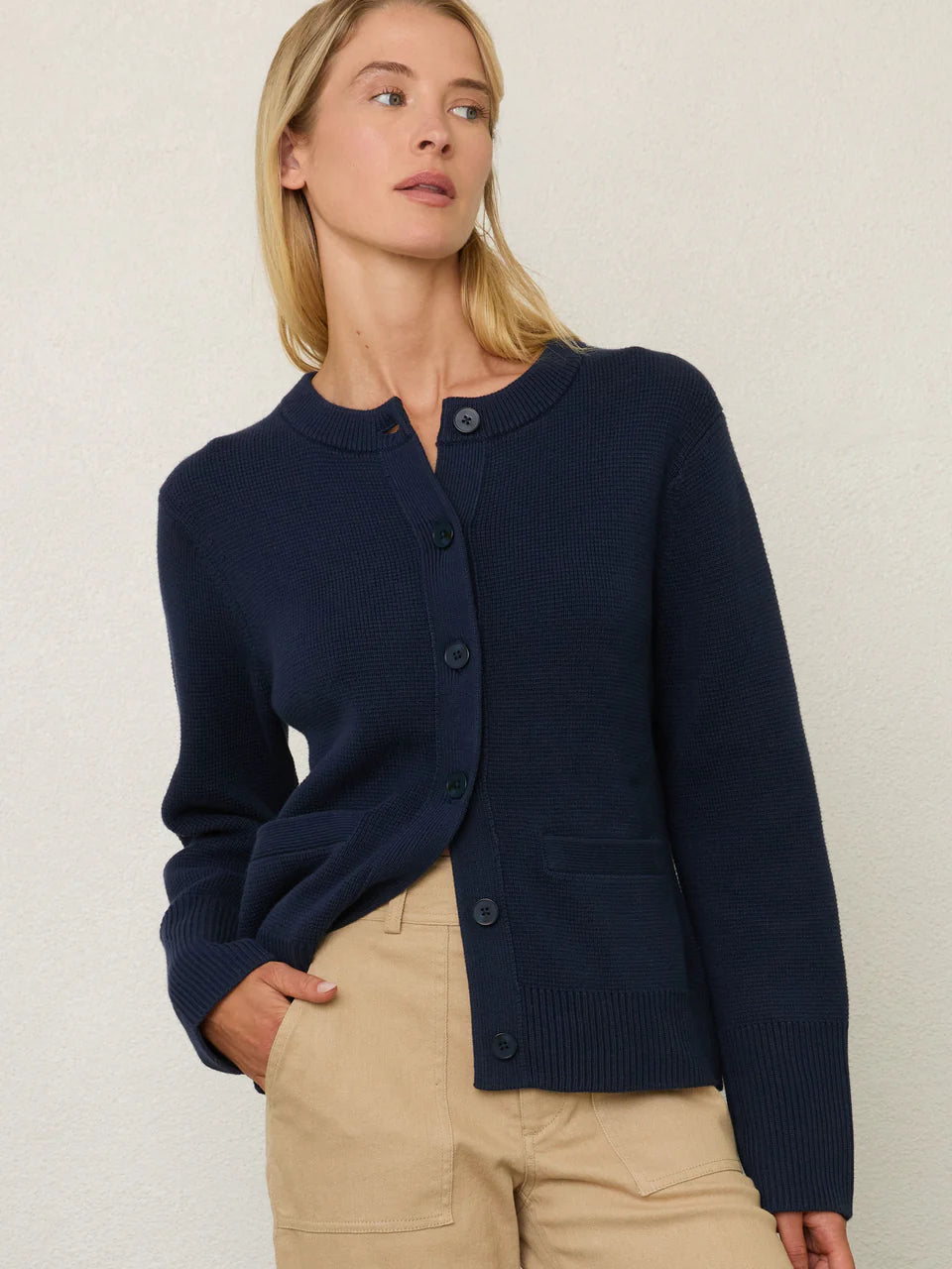 Sydney Double Knit Jacket in Navy