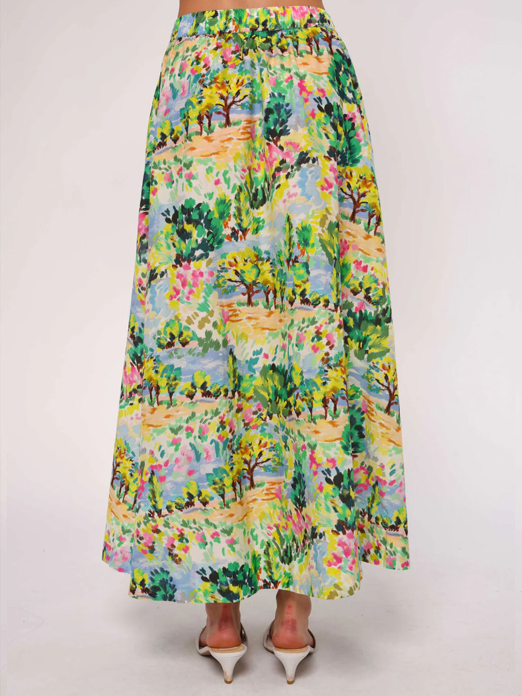 Porto Maxi Skirt in Giverny Garden Print