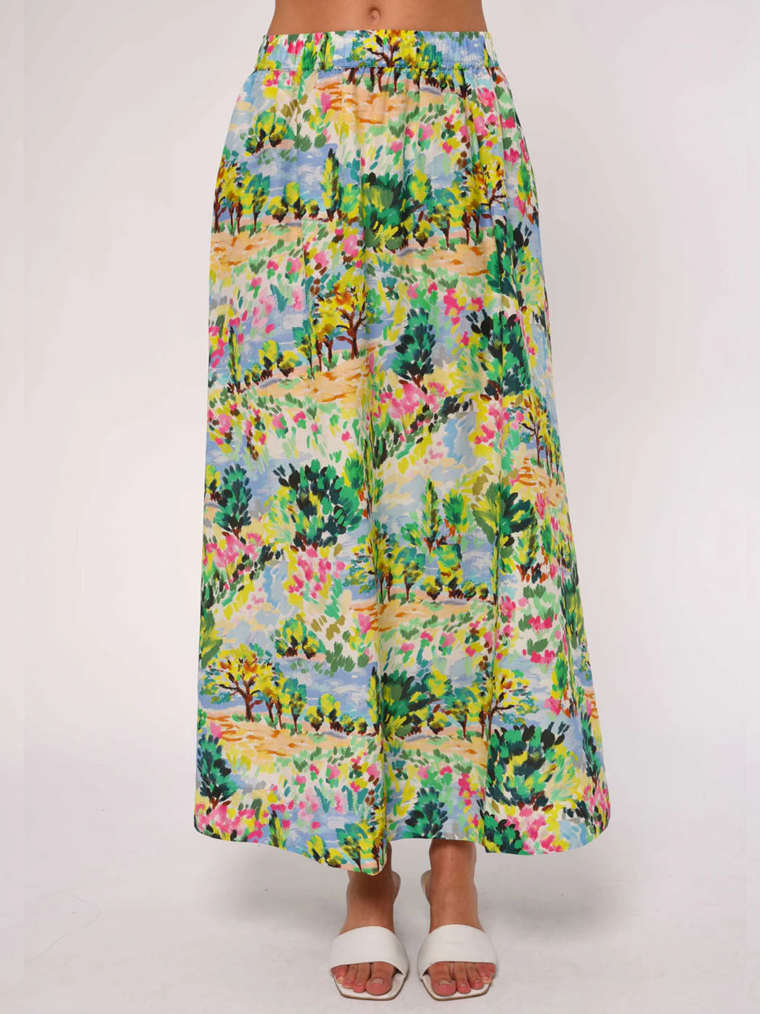 Porto Maxi Skirt in Giverny Garden Print