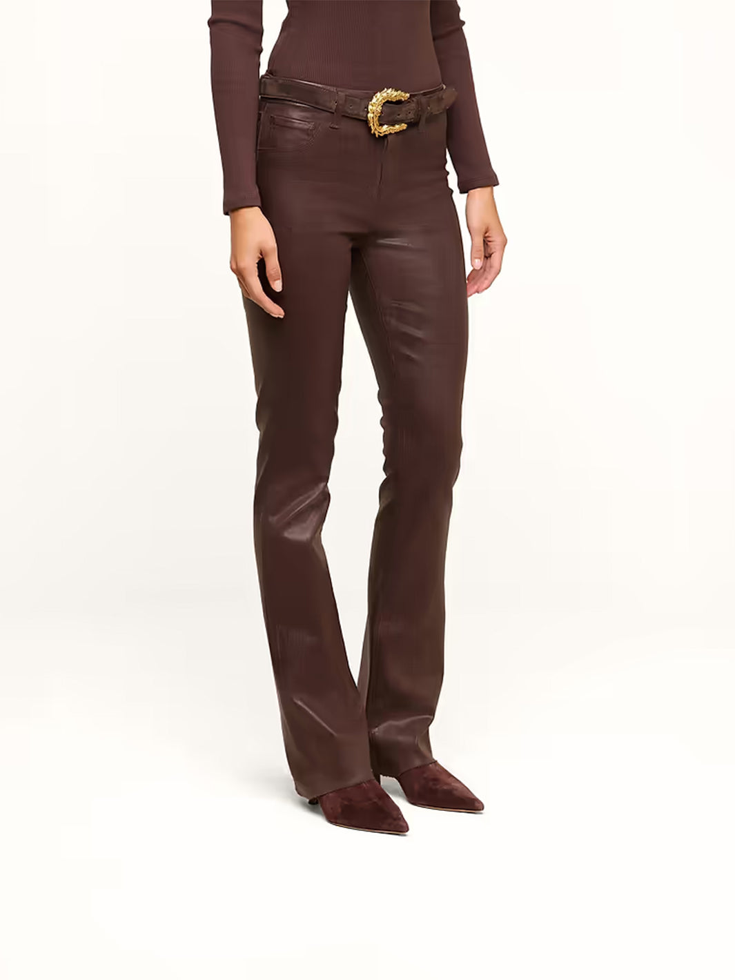 Ruth Straight Leg Jean in Dark Java Coated