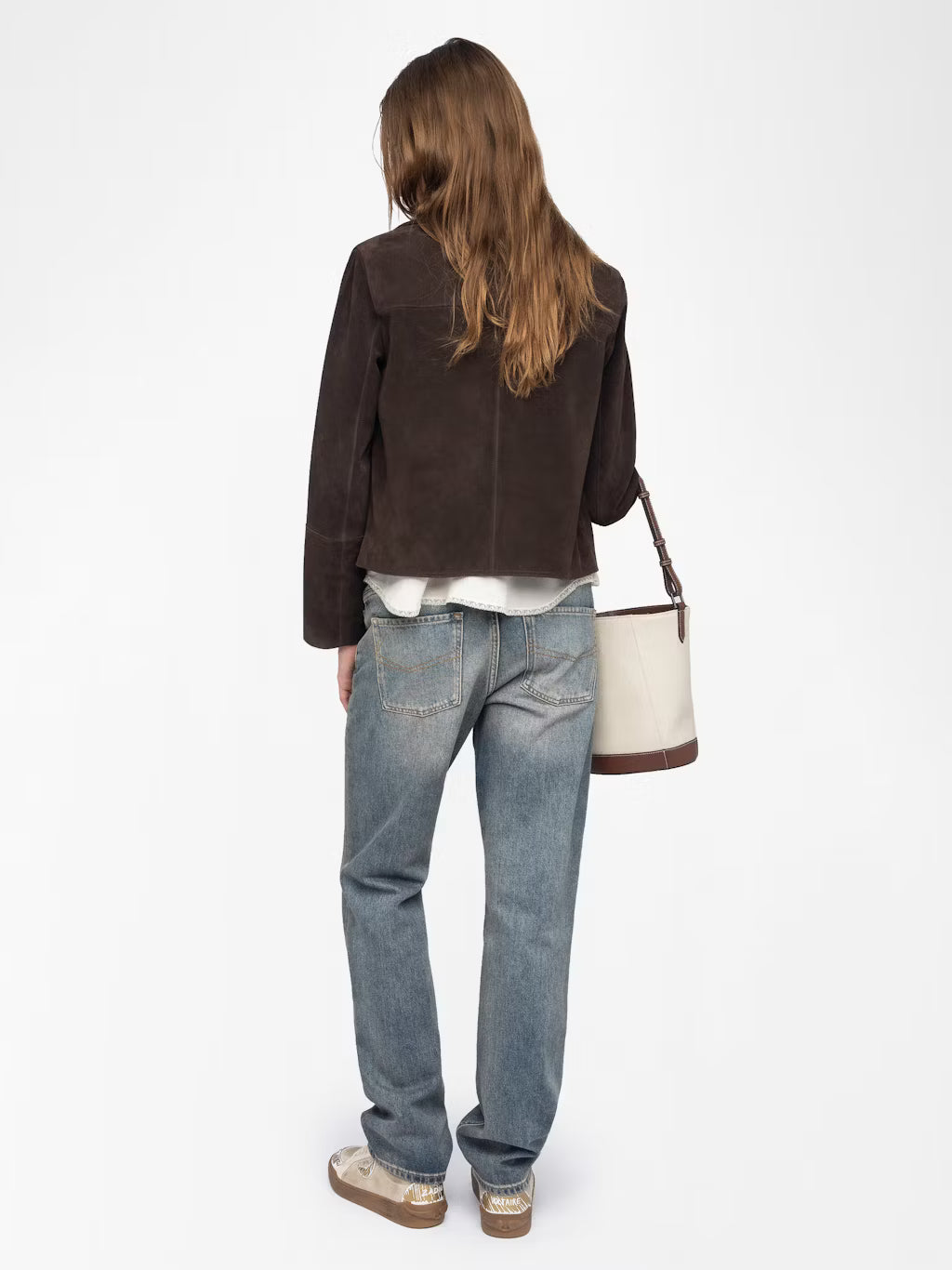 Lessa Suede Jacket in Dark Chocolate