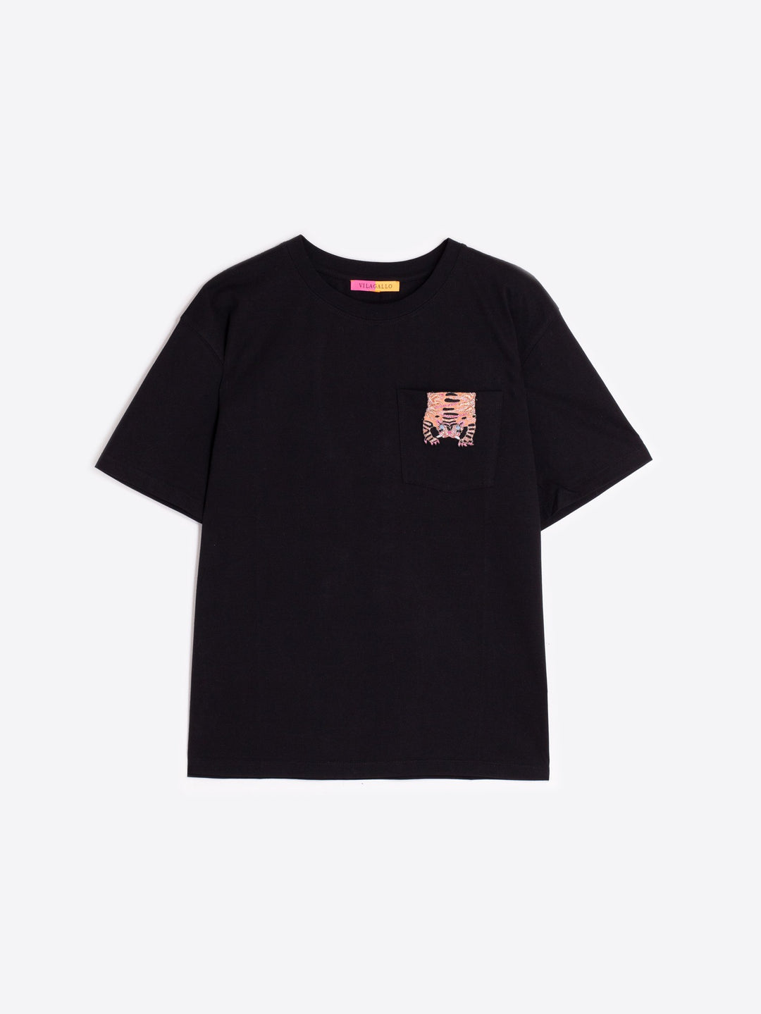 T-Shirt w/ Tiger Embroidery in Black