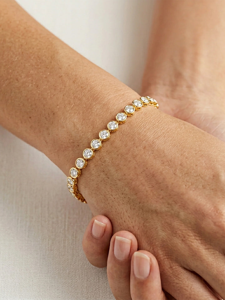 Diamond Essential Tennis Bracelet in Gold