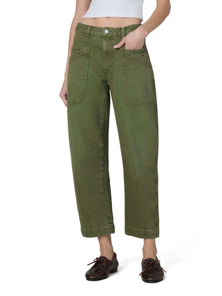 Double Pocket Barrel Jeans in Winter Moss
