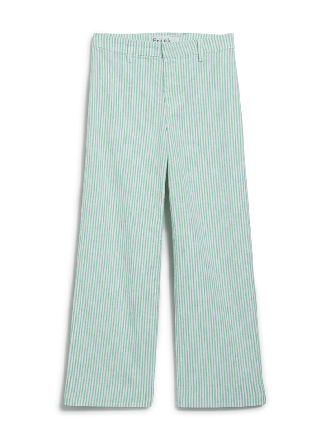 Wexford Wide-Leg Linen Pant in Lime Stripe