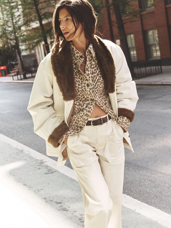 Edwin Denim Jacket in Vintage White