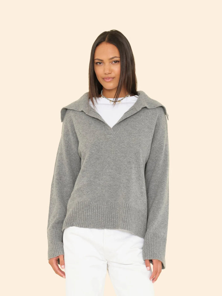 Mattia Sweater in Heather Grey
