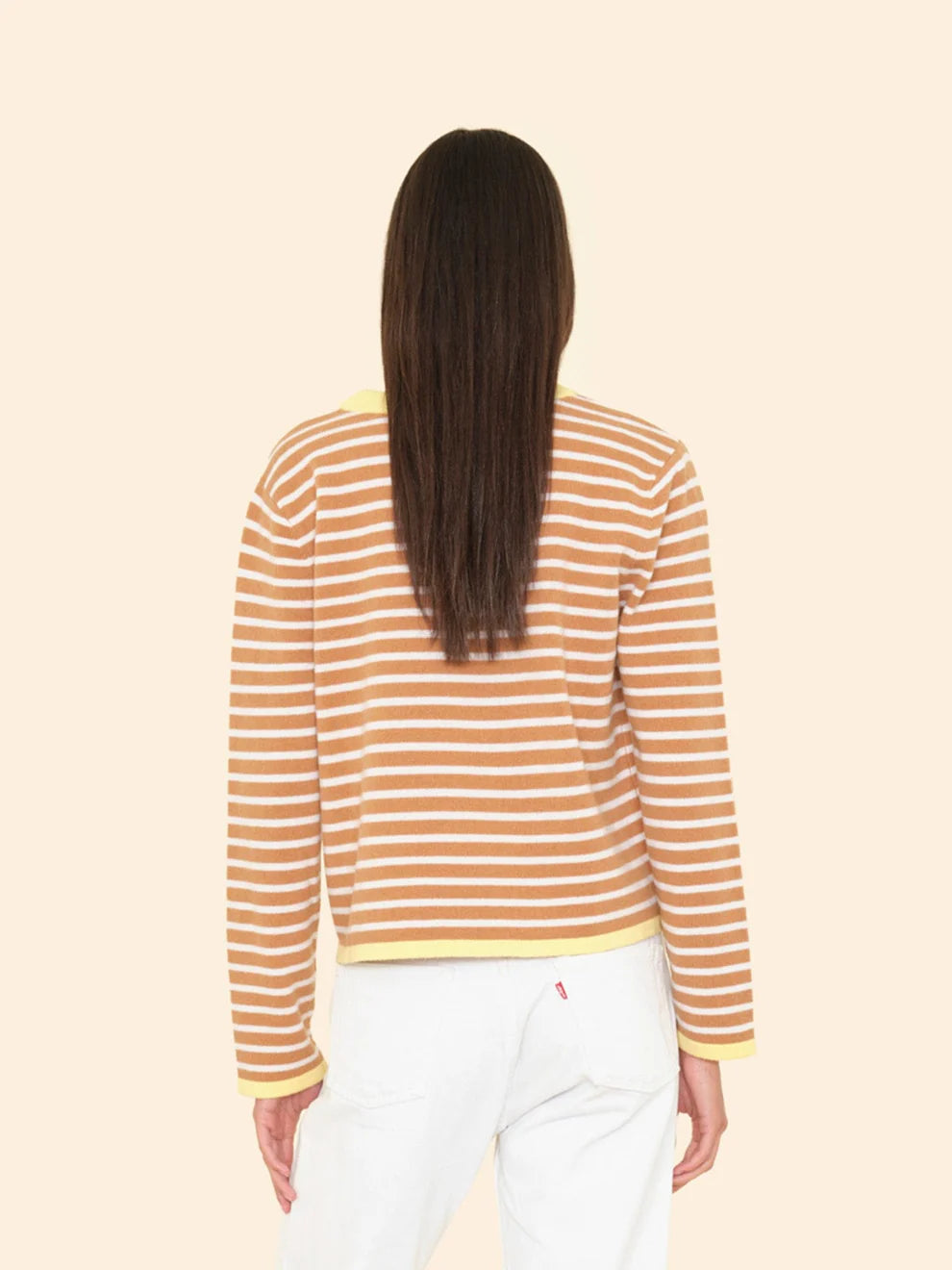 Maxwell Sweater in Camel Stripe